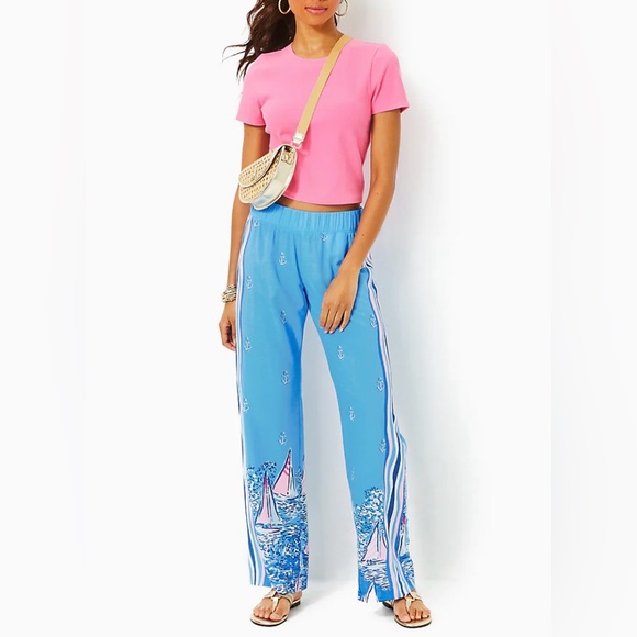 Lilly Pulitzer Pants - Lilly Pulitzer Blue sailboat Pants